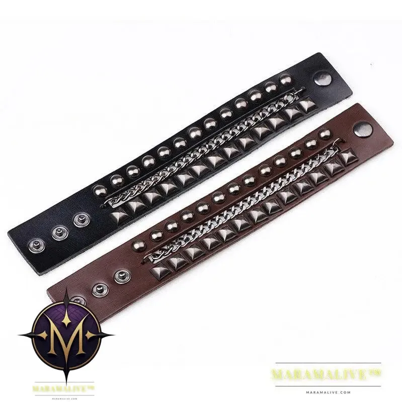 Fashion Studded Leather Vintage Bracelet