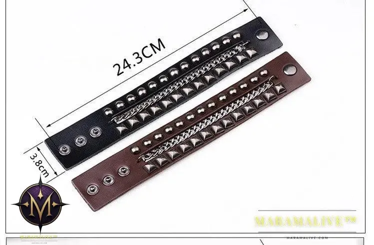 Fashion Studded Leather Vintage Bracelet