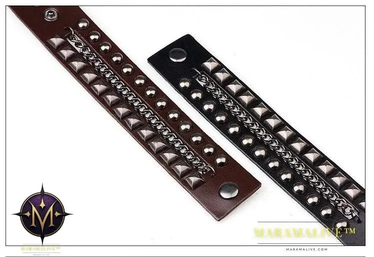 Fashion Studded Leather Vintage Bracelet