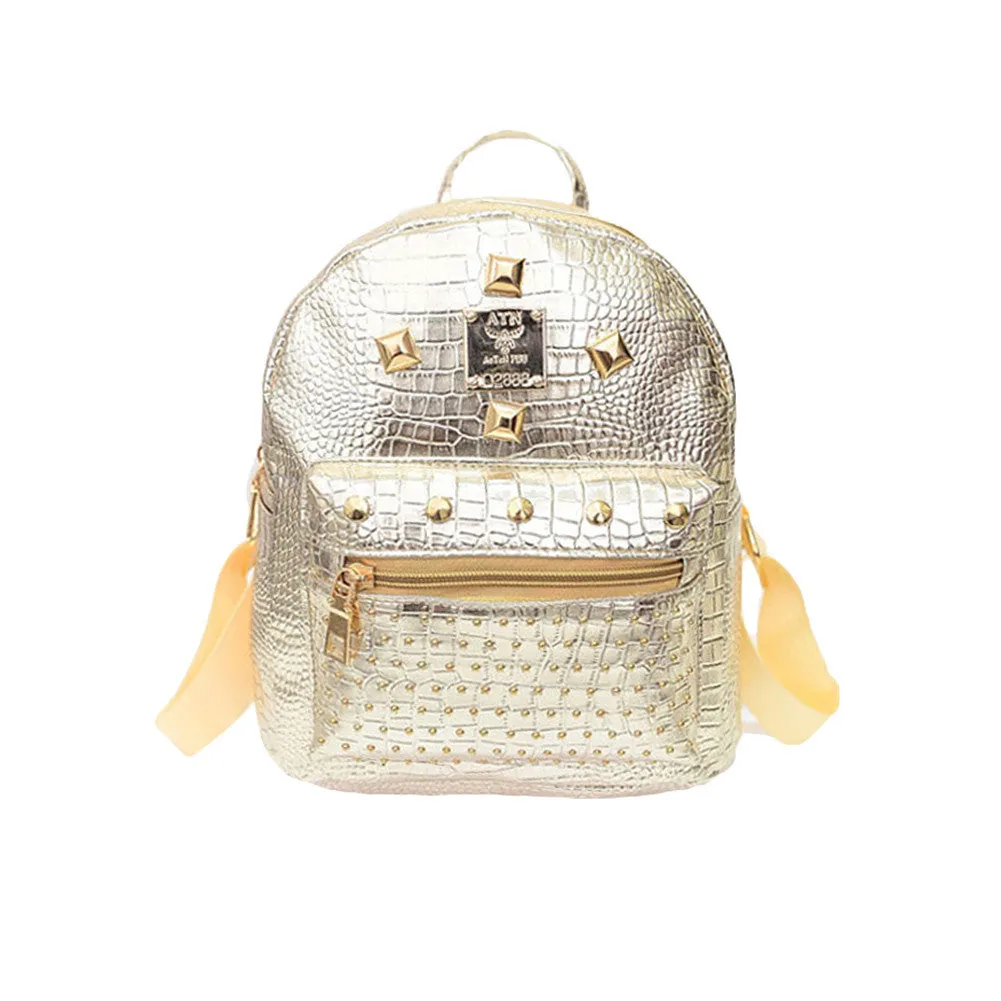Fashion Women Backpack Good Quality Rivet School Backpacks For Teenage Girls Women Pu Leather Backpack