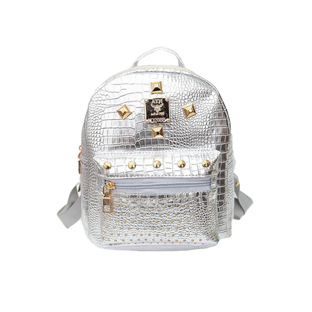 Fashion Women Backpack Good Quality Rivet School Backpacks For Teenage Girls Women Pu Leather Backpack