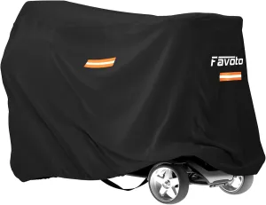 Favoto Mobility Scooter Storage Cover - Waterproof Outdoor 210D Oxford Fabric Scooter Cover Dustproof Sun Rain All Weather Protection with Waterproof Strip Storage Bag, 55" x 26" x 36"