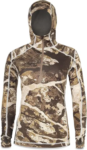 First Lite Women's Kiln Hoody - Merino Wool Midweight Camo Hunting Base Layer