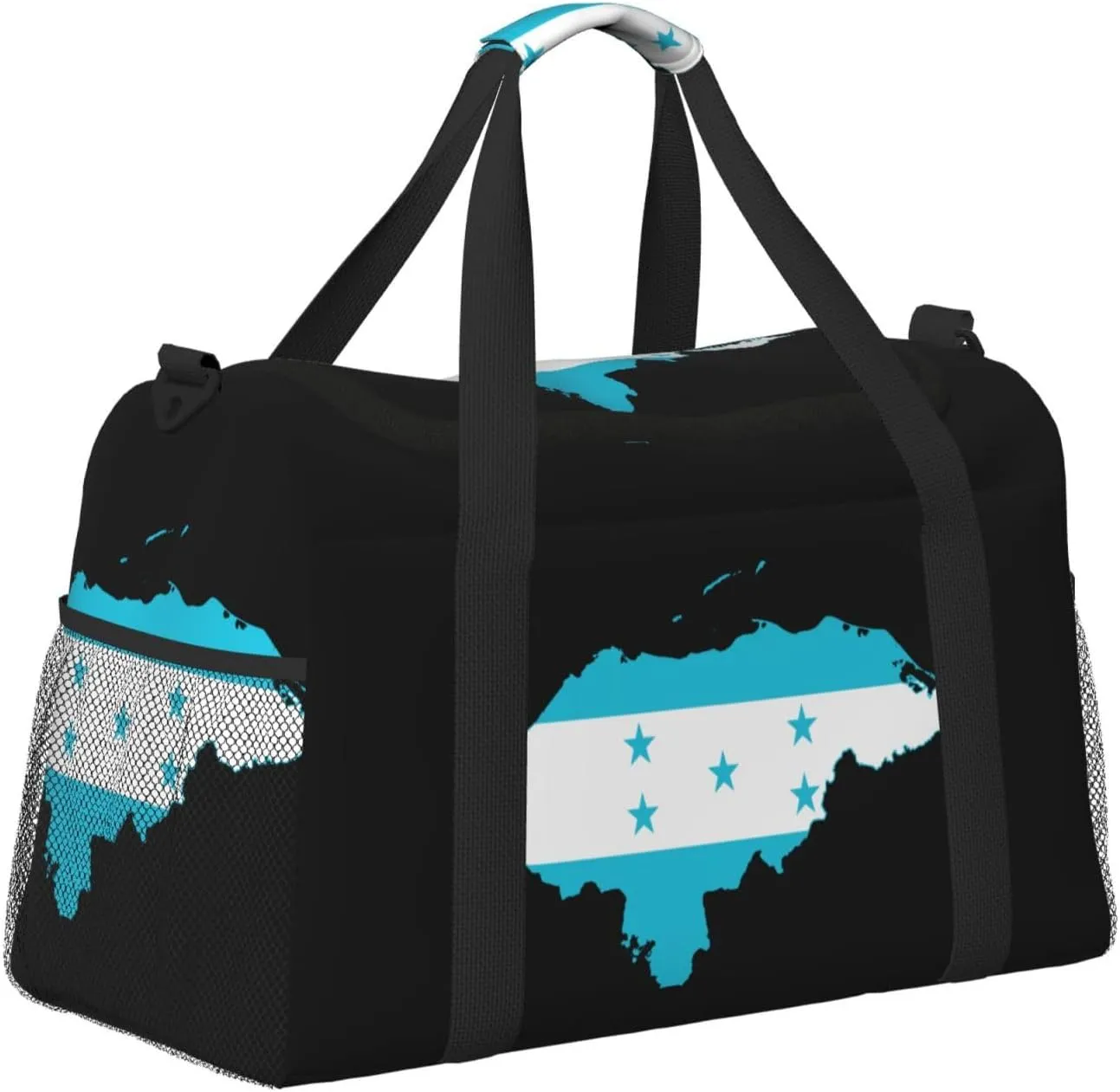 Flag Map Of Honduras Travel Duffel Bag Large Foldable Waterproof Overnight Bag For Beach Swim Bags Pool Sports Gym