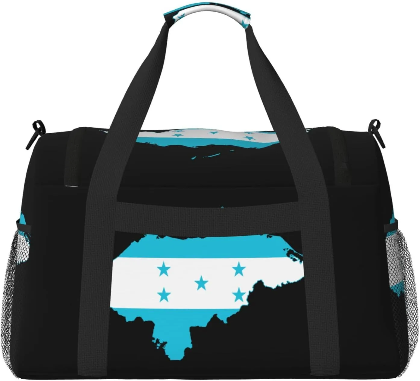 Flag Map Of Honduras Travel Duffel Bag Large Foldable Waterproof Overnight Bag For Beach Swim Bags Pool Sports Gym