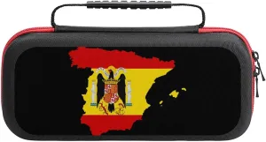 Flag Map of Spain Carrying Case Compatible with Switch/Switch Lite Protective Hard Shell Travel Carrying Case Pouch