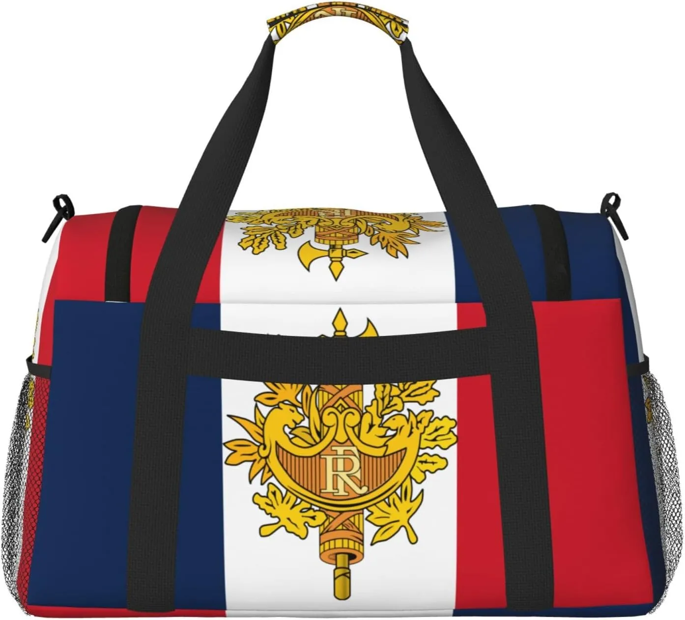 Flag Of France Travel Duffel Bag Large Foldable Waterproof Overnight Bag For Beach Swim Bags Pool Sports Gym