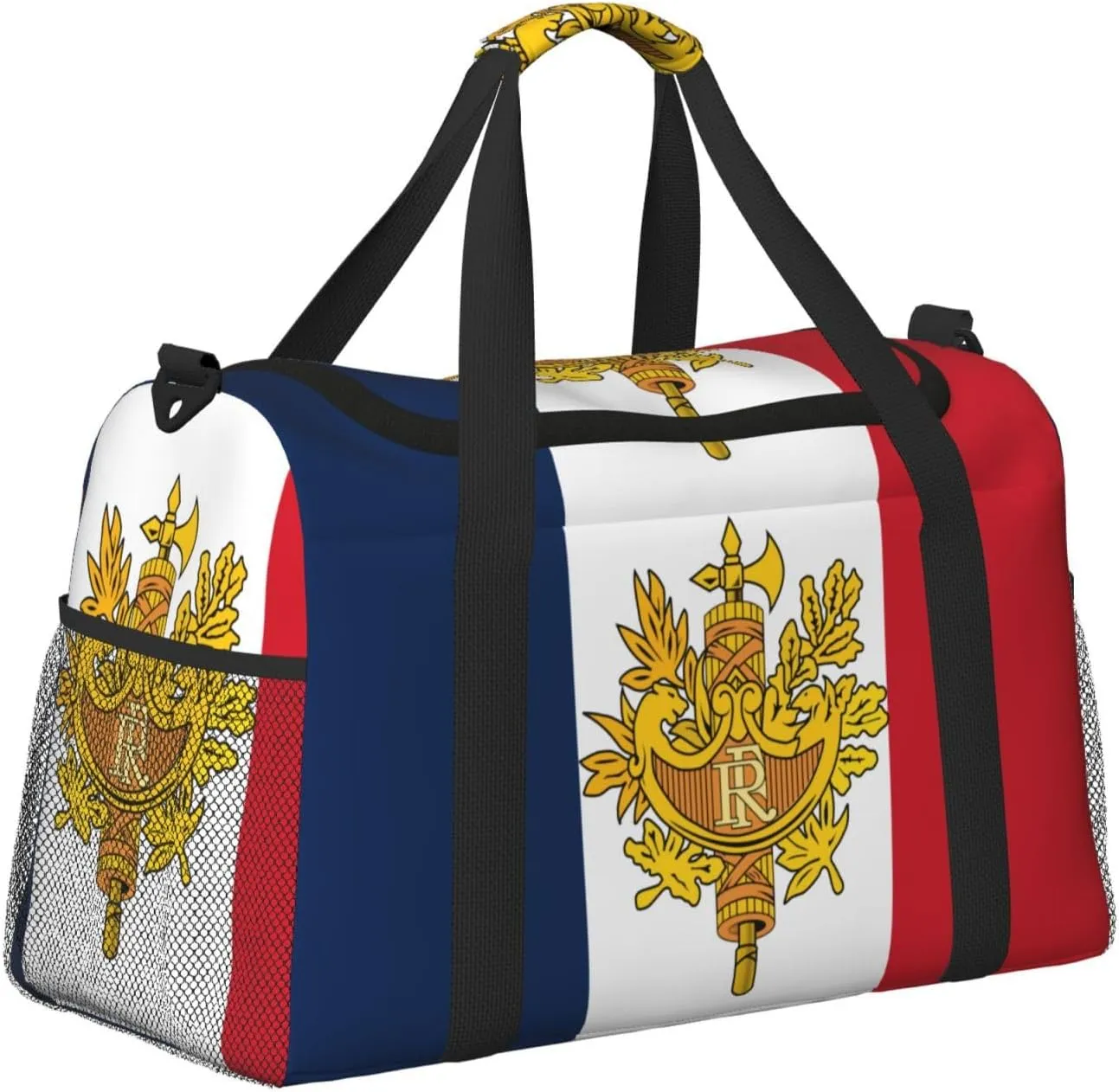 Flag Of France Travel Duffel Bag Large Foldable Waterproof Overnight Bag For Beach Swim Bags Pool Sports Gym