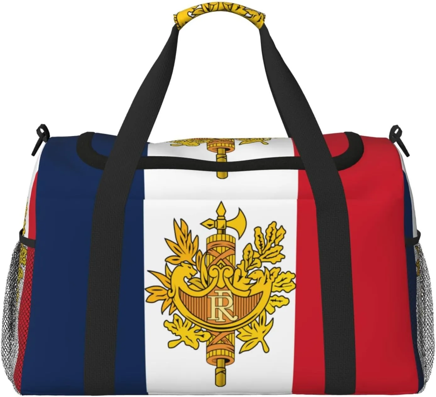 Flag Of France Travel Duffel Bag Large Foldable Waterproof Overnight Bag For Beach Swim Bags Pool Sports Gym