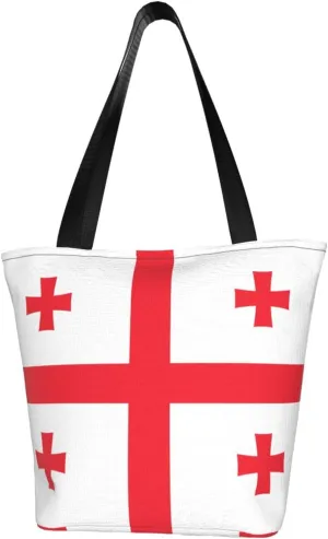 Flag of Georgia Women's fashion shoulder bag, shopping handbag, suitable for weekend travel shopping shoulder bag messenger bag