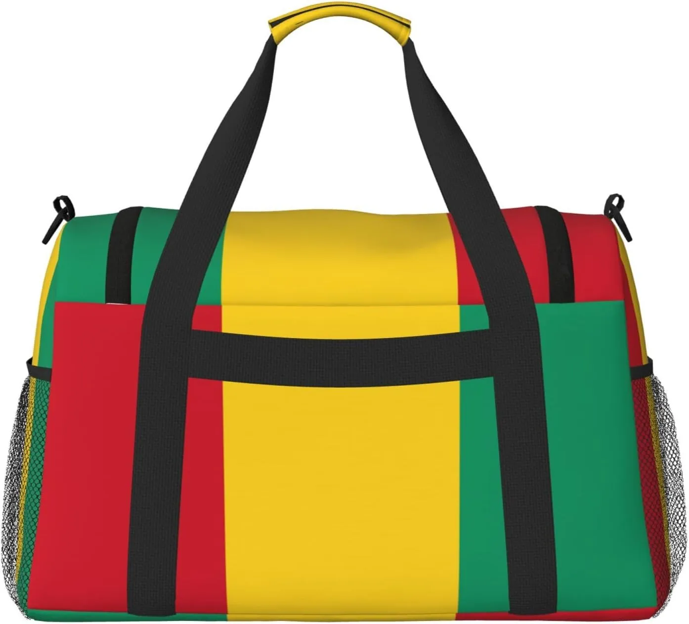 Flag Of Guinea Travel Duffel Bag Large Foldable Waterproof Overnight Bag For Beach Swim Bags Pool Sports Gym