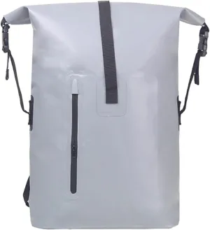 Floating Waterproof Drying Bag (40L), Roll-top Drying Bag, Lightweight Dry Storage Bag with Zippered Pocket, for Fishing (Color : Gray)
