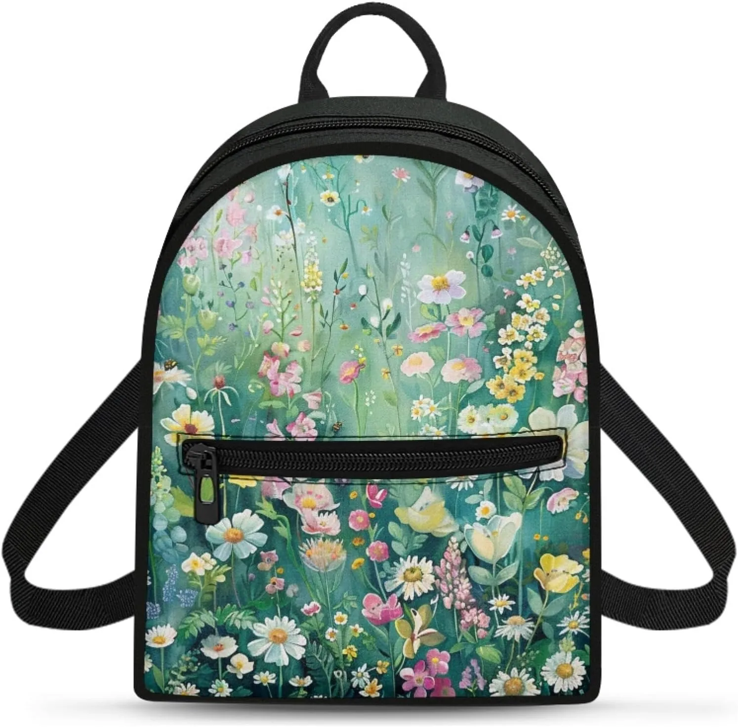Floral Backpack for Women Small Size Adult Mini Backpacks Shoulder Bag for Travel Shopping Women's Waterproof Backpack Purse Mochila PequeñA Para Mujer