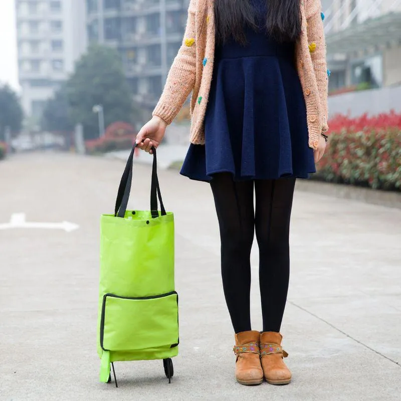 Foldable Eco Friendly Shopping Bag With Wheels