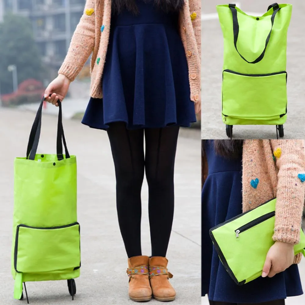 Foldable Eco Friendly Shopping Bag With Wheels