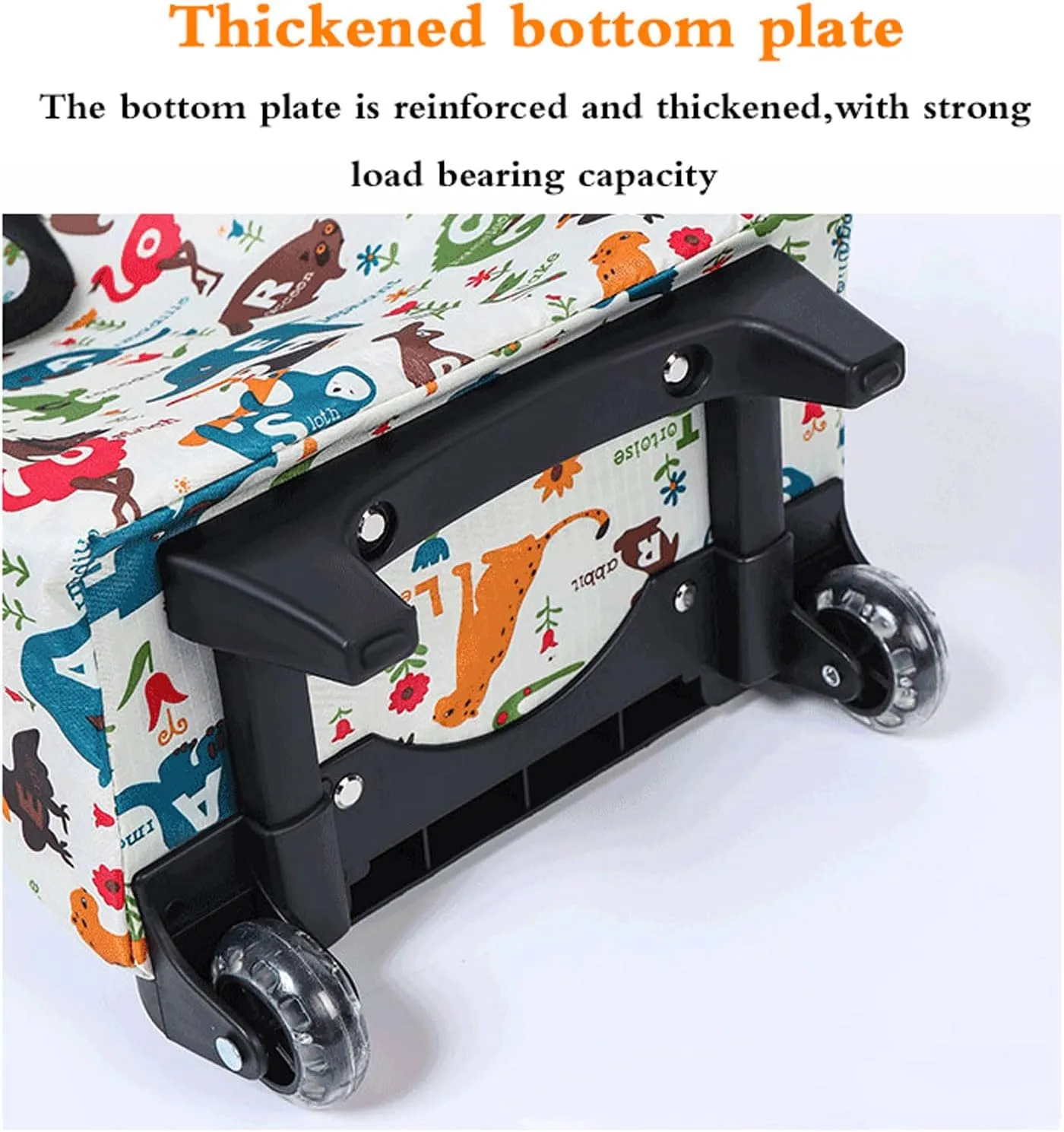 Foldable Shopping Bag with Wheels,Collapsible Shopping Trolley,Waterproof,with Wheels and Telescoping Handle,Foldable,Strong Bearing Capacity Large Capacity 1010