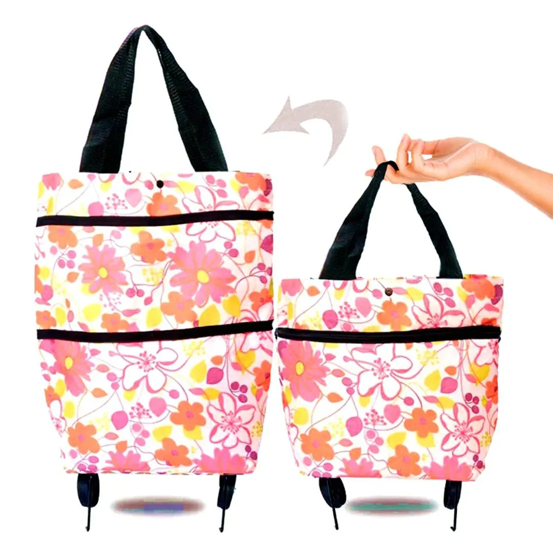 Foldable Shopping Trolley Tote Bag