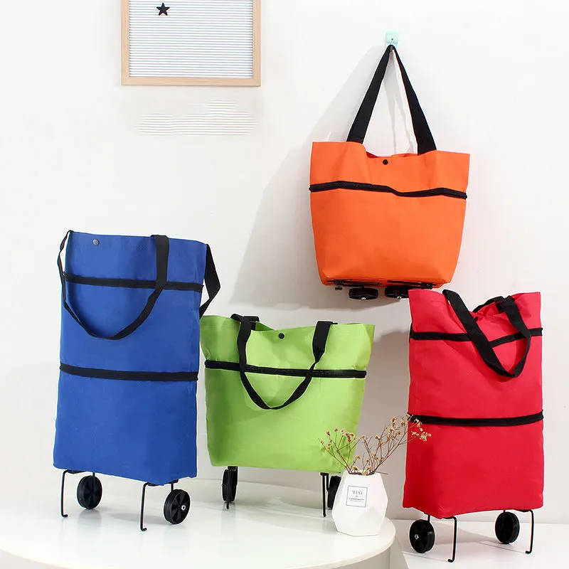 Foldable Shopping Trolley Tote Bag