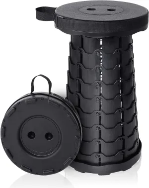 Foldable Telescoping Stool Portable, Retractable Stool for Adults, Upgraded Collapsible Folding Seats with Load Capacity 550lbs, Camping Stools for Adults