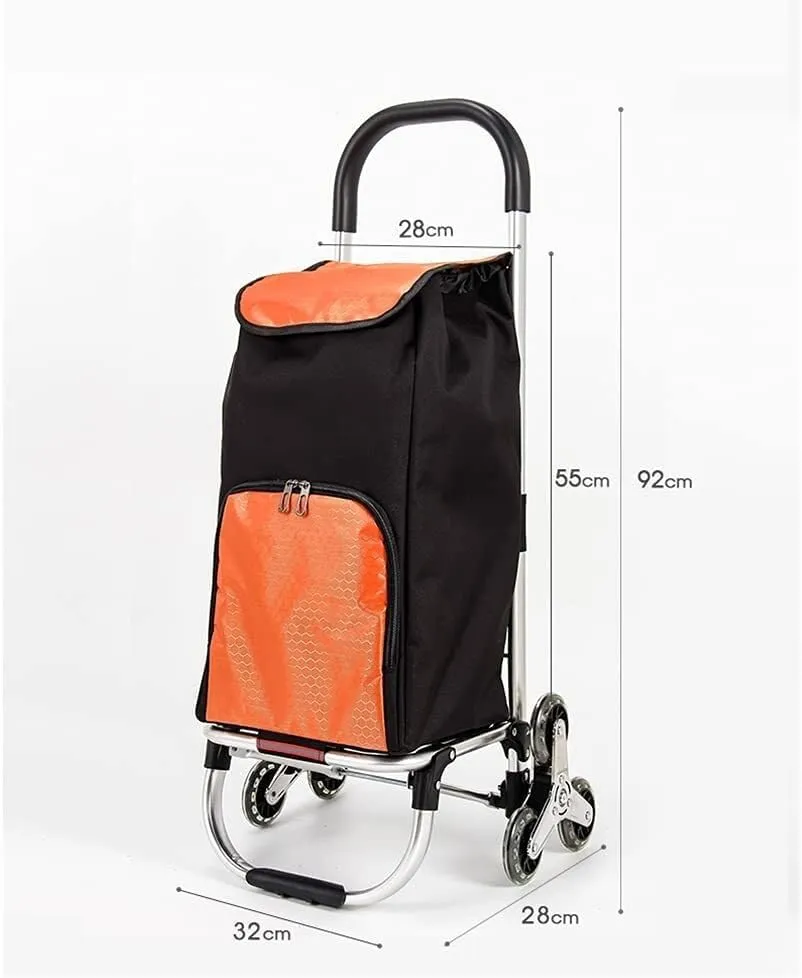 Folding Shopping Cart, Trolley Bag Foldable Silent 6 Casters Waterproof Detachable Bag for Supermarket Travel Picnic Shopping Cart Heavy Duty Grocery Utility Carts(C)