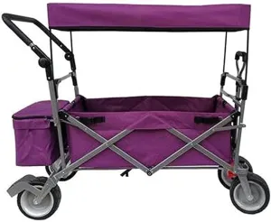 Folding Shopping Trolley Portable Outdoor Handling Portable Cart for Shopping, Picnic, Home Storage Utility Cart (5)