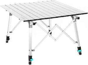 Folding Tables Camping Table Camping Table Folding Folding Picnic Table Outdoor Portable Ultra-Light All-Aluminum Alloy Folding Table Can Leg Adjustment Camping Table Camping Table