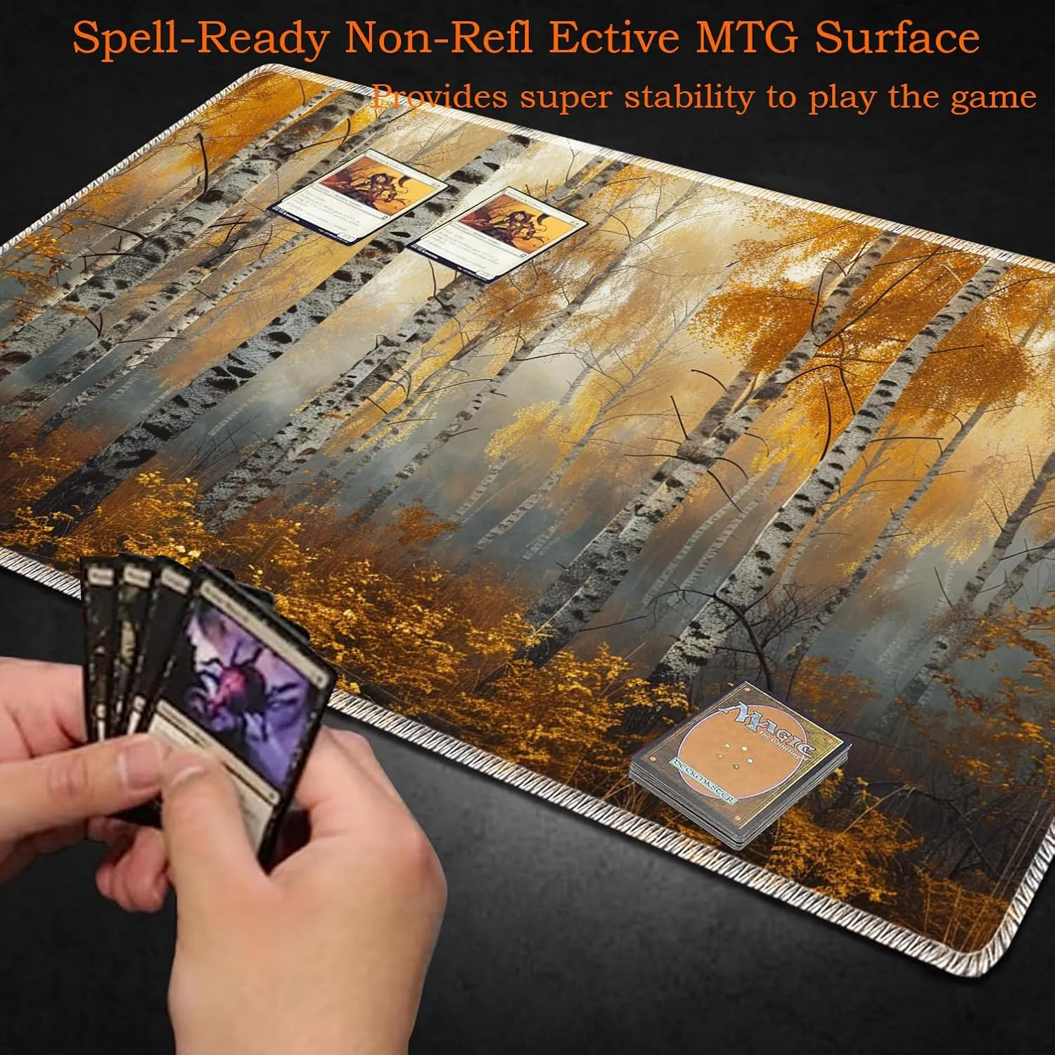 for MTG Playmat Non-Slip Rubber Play Mat with Storage Bag Combination, Ideal for Card Game Lovers TCG Play Mat, Bai Yelin