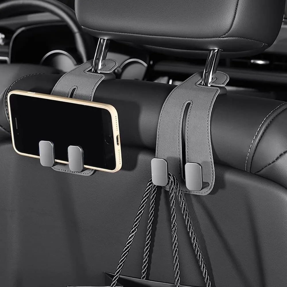 for Smart #5 Car Seat Hooks,Car Storage Hooks Back Seat Headrest Hanger Backrest Hooks for Bags, Purses, Handbags,B Black
