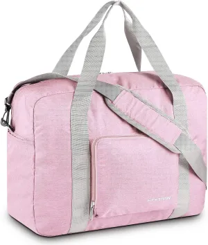 For Spirit Airlines Personal Item Bag 18x14x8 Foldable Travel Duffel Bag Underseat Carry-on Luggage for Women and men 30L(Pink)