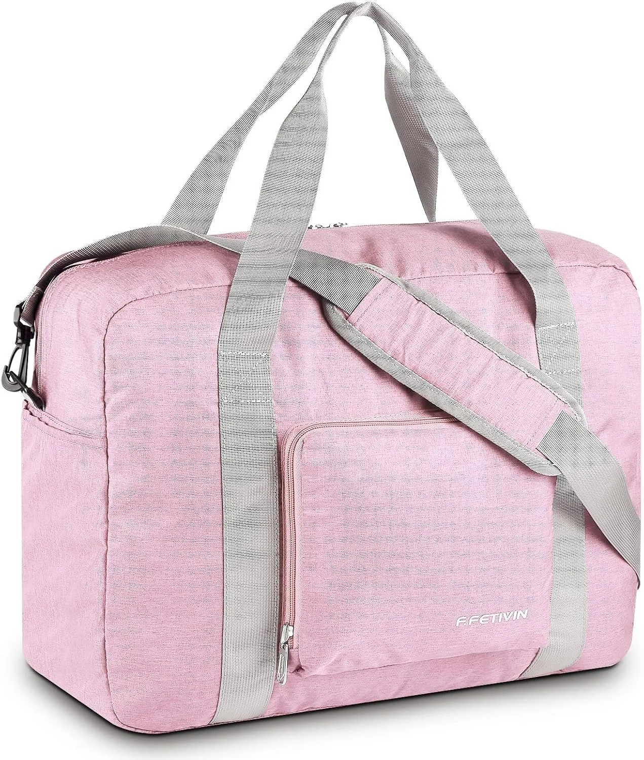For Spirit Airlines Personal Item Bag 18x14x8 Foldable Travel Duffel Bag Underseat Carry-on Luggage for Women and men 30L(Pink)