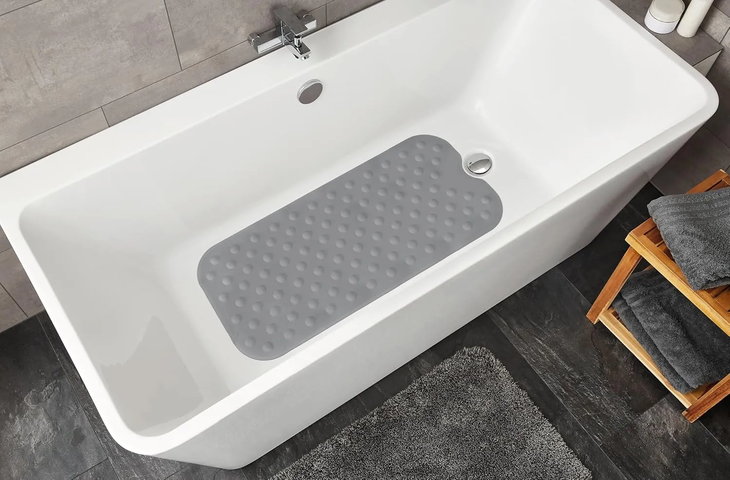Formosa, Bath mat, 40x 90 cm, Anthracite, Rubber, multicolor
