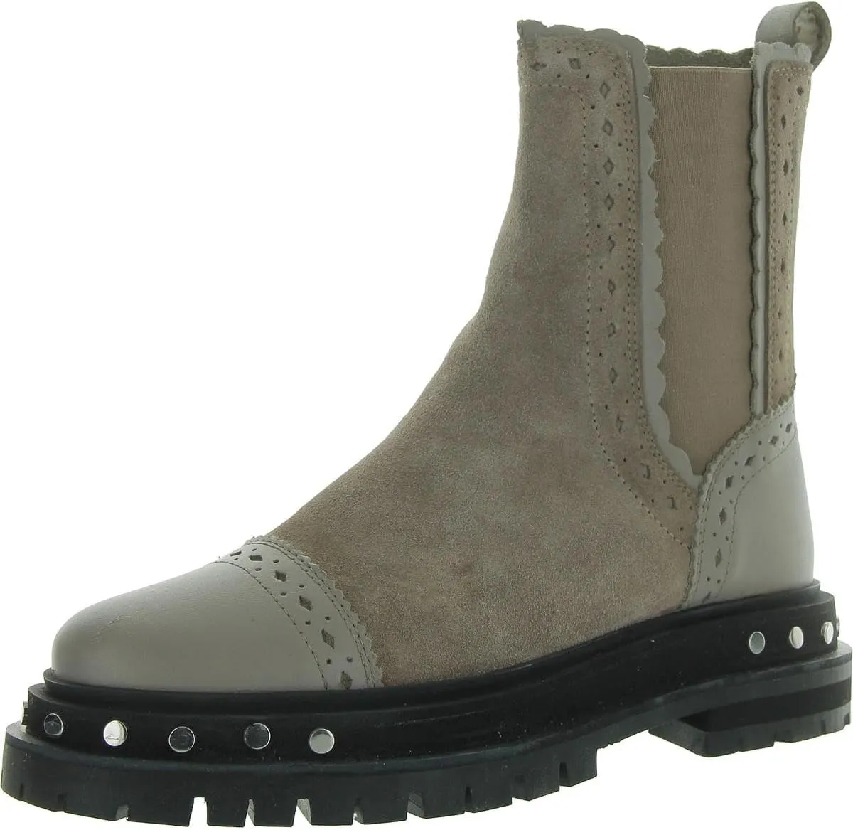 Free People Tate Chelsea Boots for Women - Leather Upper - Tread Synthetic Outsole - Leather & Textile Lining