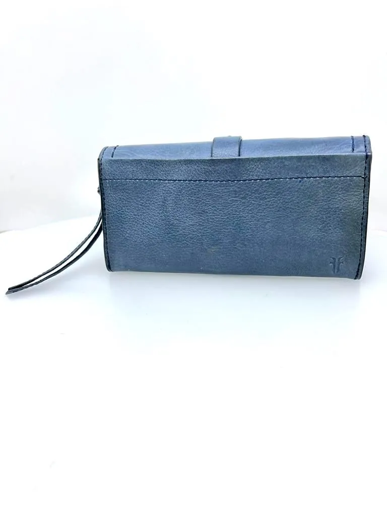 FRYE ALESSI STUDDED LEATHER CONTINENTAL WALLET/ CLUTCH