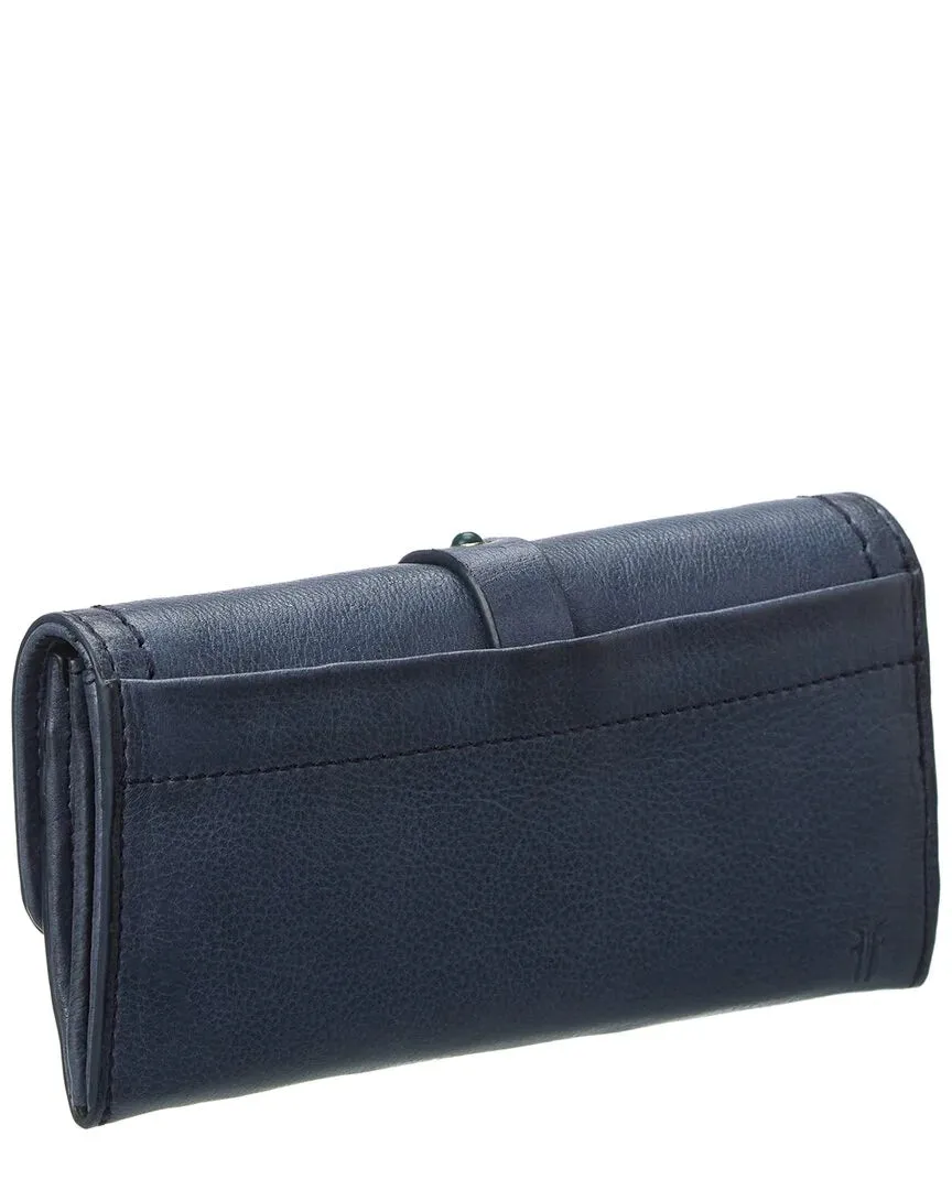 FRYE ALESSI STUDDED LEATHER CONTINENTAL WALLET/ CLUTCH