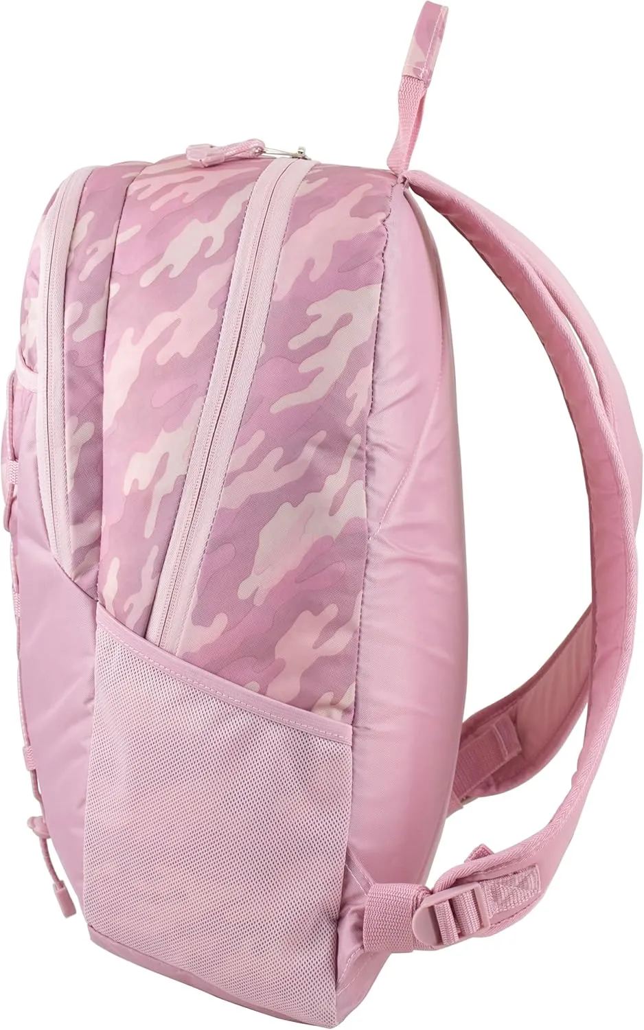FUEL Sport Backpack w/Multiple Compartments & Bungee Great for Sports, Travel, Leisure, Classroom, Outdoors, Hiking - Pink Camo