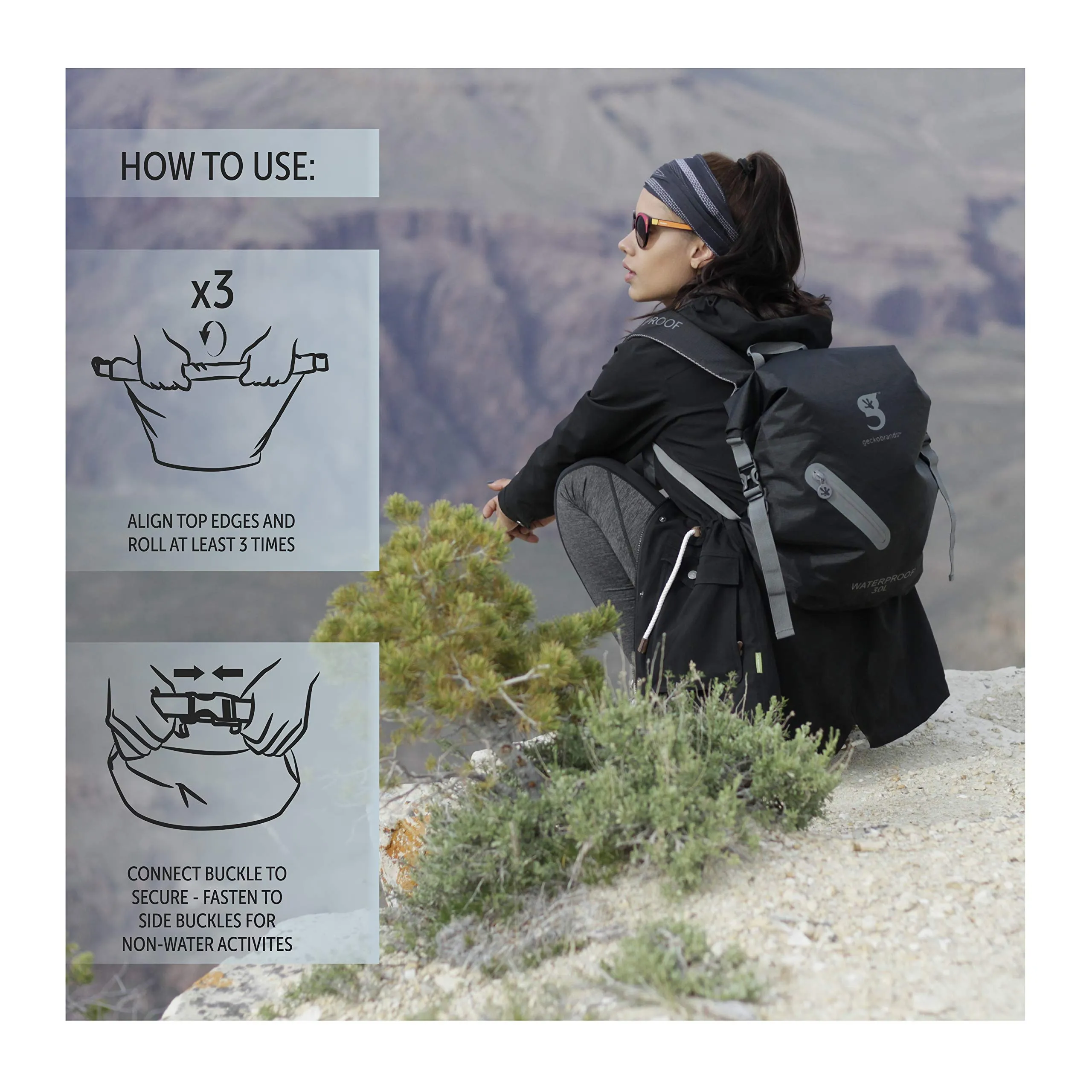 Geckobrands Endeavor Waterproof Backpack
