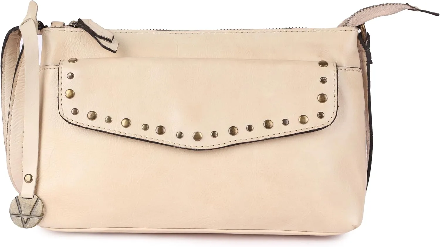 Genuine Italian Leather Boho Studded Crossbody Sling Bag - Stylish, Durable, & Perfect for Everyday Use for women