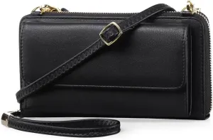 Genuine Leather Mini Phone Holder HandBag Rfid Blocking Crossbody Wallet Cell Phone Purse for Women