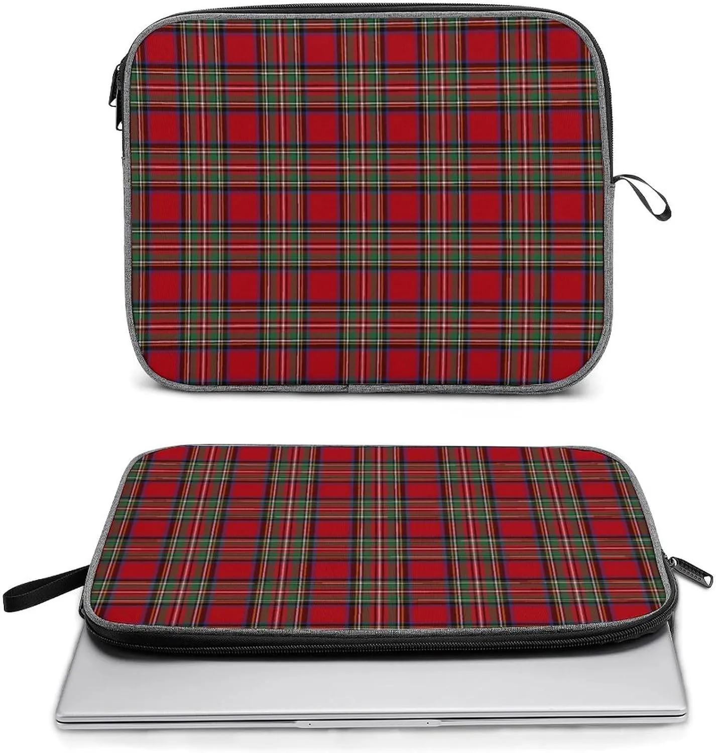 Geometrics Grey Silver Large Capacity Portable Laptop Case Unisex