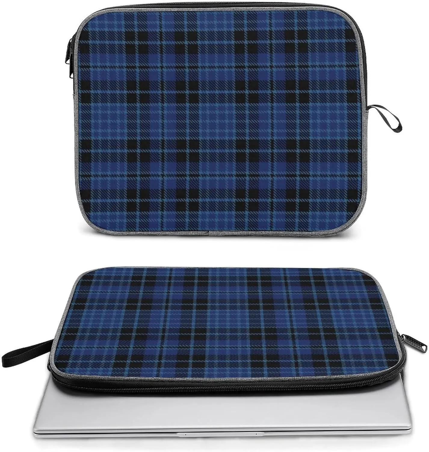 Geometrics Grey Silver Large Capacity Portable Laptop Case Unisex