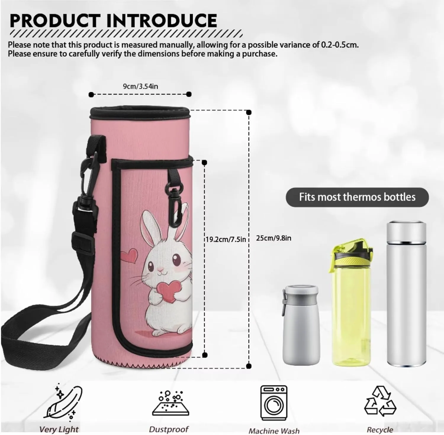 Girls Backpacks Ages 8-10 Bunny Backpack for Kids Little Girl School Backpack for Girls with Lunch Box Set for Active Kids Primary School Back Pack with Pencil Case Water Bottle Sleeve