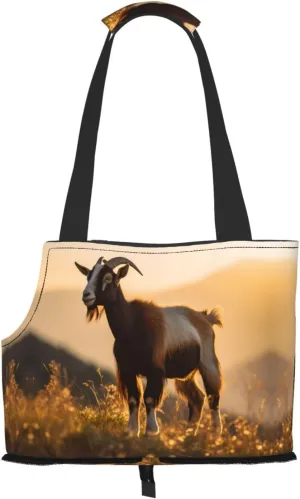 Goats Printed pet Shoulder Bag, Suitable for Small Dogs and Cats, Shopping and Travel Dual-Purpose Bag
