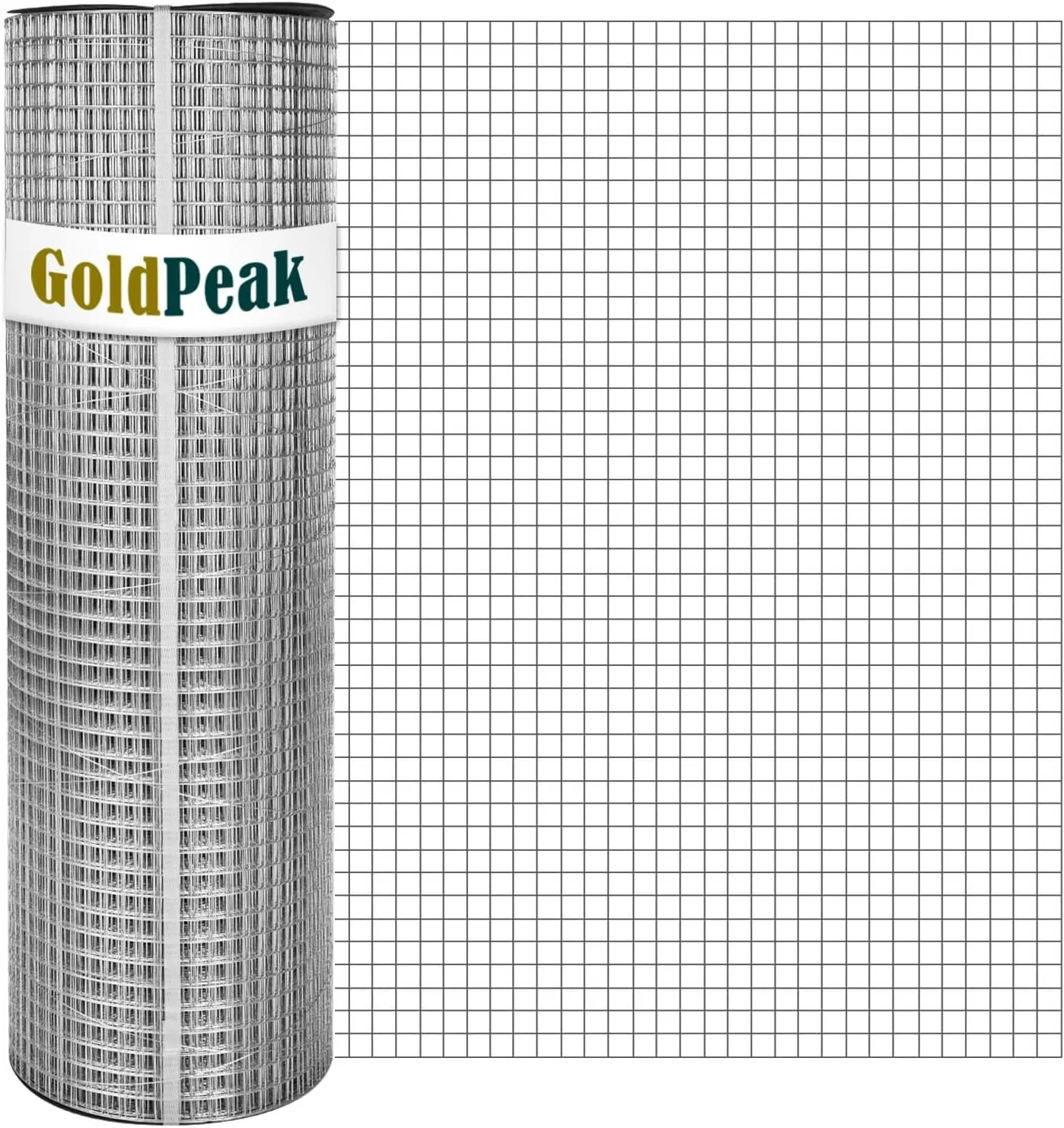 GoldPeak Hardware Cloth 1/2 inch 24in. x 50ft. 19 Gauge, Hot-dip Galvanized After Welding, Chicken Wire Fencing Snake Fencing Welded Wire Fence Roll Wire Mesh Fencing