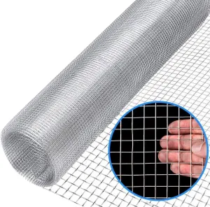 Goplus Hardware Cloth, 1/2 inch 19 Gauge Square Wire Mesh, Galvanized Metal Mesh Roll Fence, Chicken Coop Poultry Netting Garden Fence, Chicken Welded Wire Fencing (36'' x 50')