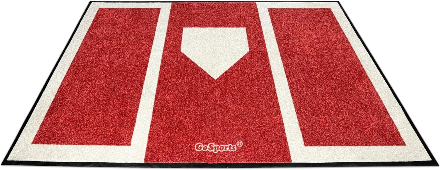 GoSports Baseball and Softball Hitting Mat for Batting Stance Practice - 6 x 4 ft
