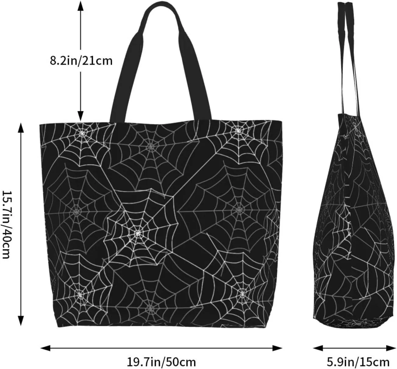 Goth Gothic Tote for Women - Sun and Moon Beach Bag, Large Capacity Grocery Reusable Shopping Bag