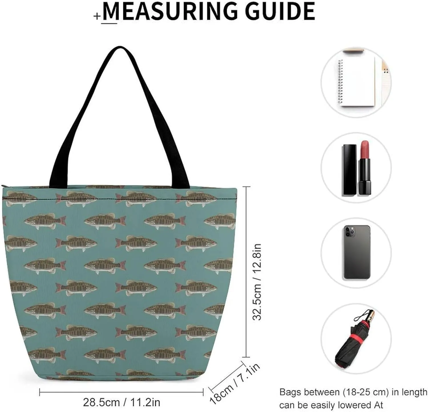 Gothic Magic Witch Witchy Handheld Shopping Bag with Large Capacity for Outdoor Shopping