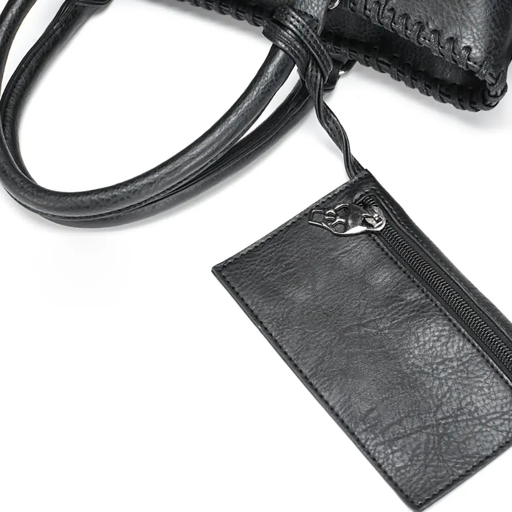 Gothic Punk Skull Studded Faux Leather Handbag