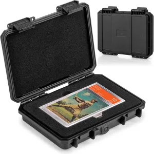 Graded Card Storage Box - Sports Trading Card Slab Case Compatible with PSA Magnetic Card Holder, Waterproof Boxes - 1 Custom Graded Cards Case Compartments, Hold up to 3 Graded Cards