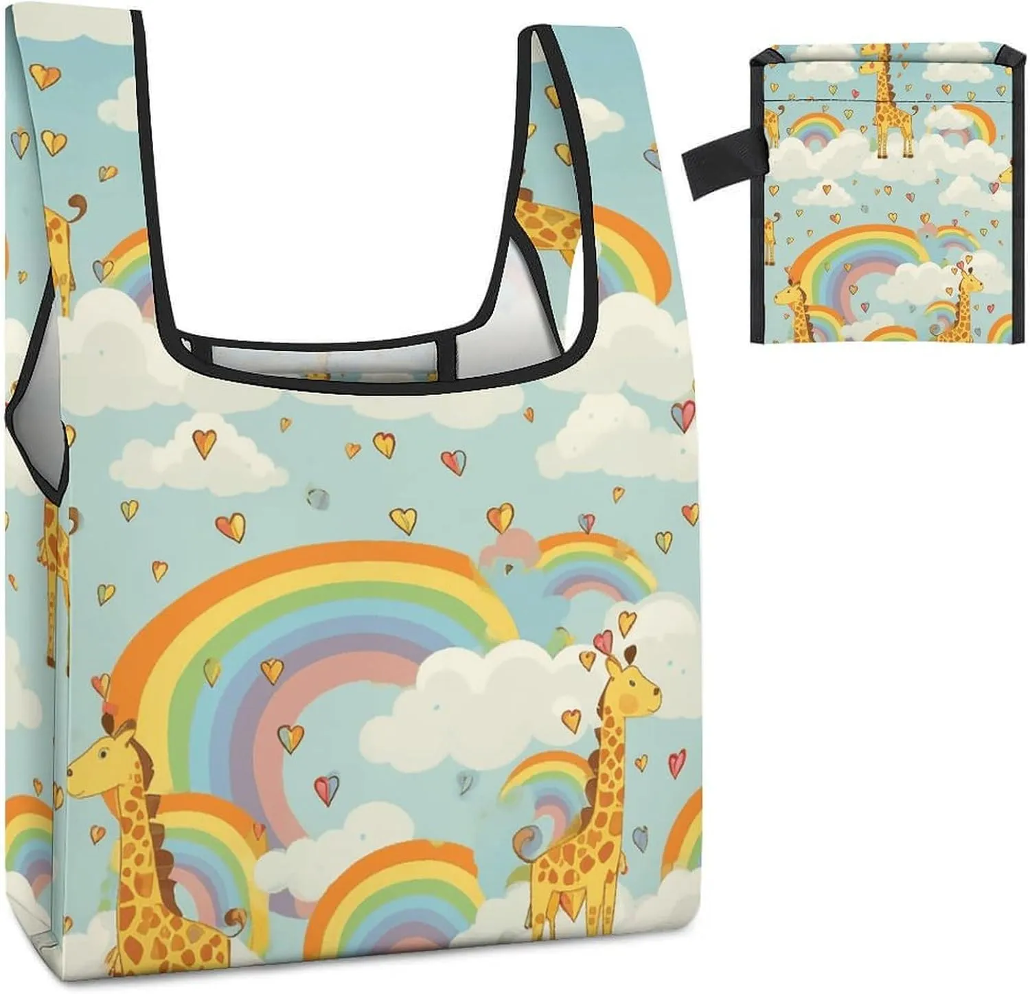 Grocery Bag Reusable Tote Bag Foldable Cartoon Koala Shopping Bag Handbag Washable Shoulder Bag for Travel